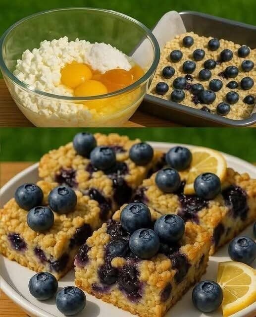 Blueberry Cottage Cheese Breakfast Bake