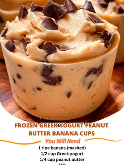 FROZEN GREEK YOUGURT PEANUT BUTTER BANANA CUPS 