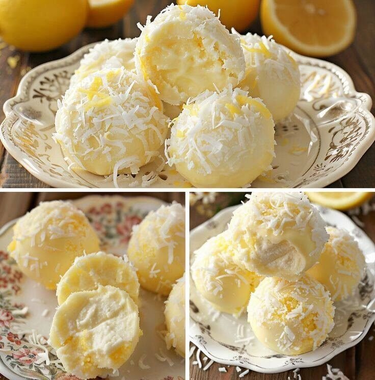 Lemon Coconut Cheesecake Bombs