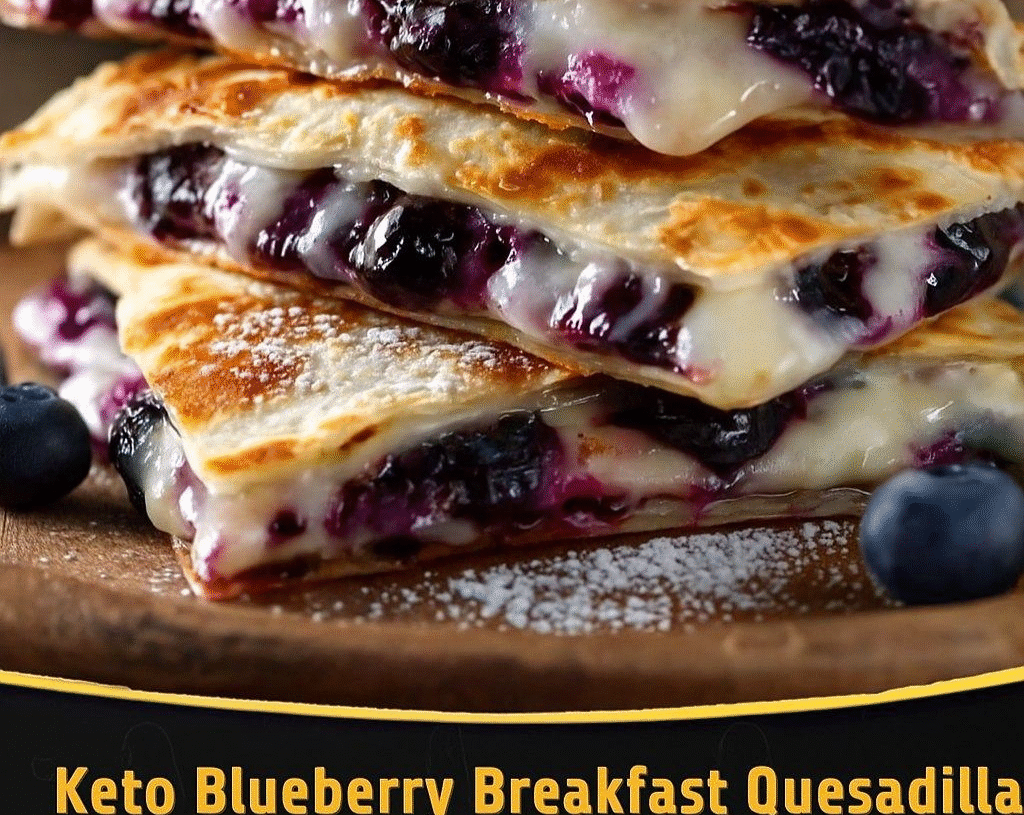 Keto Blueberry Breakfast Quesadilla