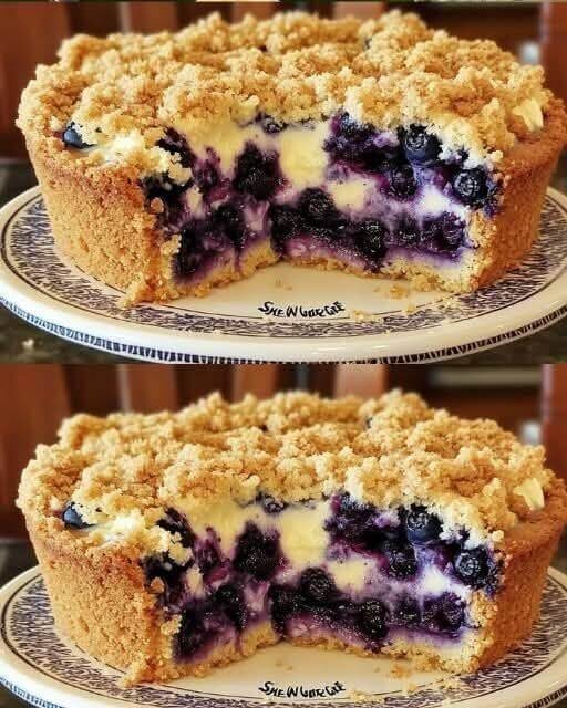 Blueberry Cream Cheese Crumb Cake