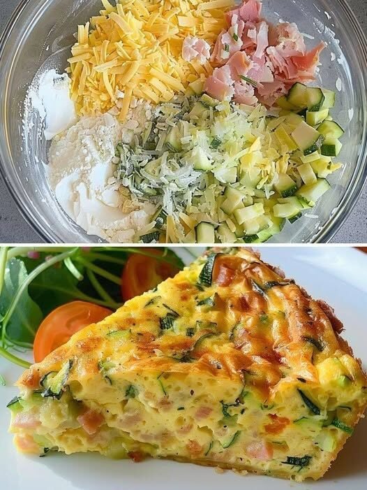 High-Protein Ham & Zucchini Crustless Quiche