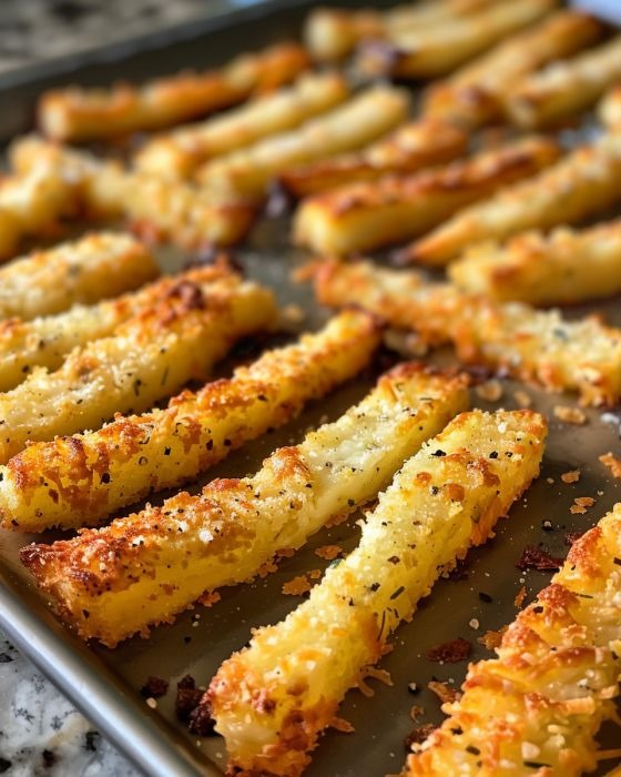 CRISPY MEDITERRANEAN PARMESAN POTATO FRIES