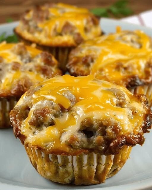 4-Ingredient Sausage, Egg, and Cheese Breakfast Muffins