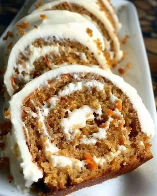 Mediterranean-Style Carrot Cake Roll with Creamy Frosting