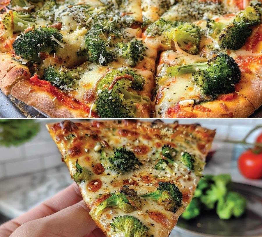 Green Broccoli Pizza