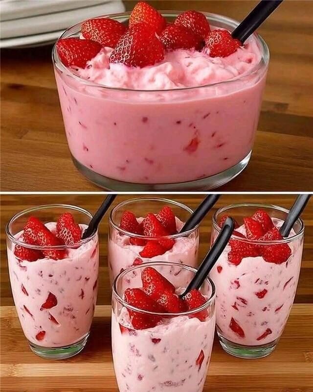 2-Minute Strawberry Yogurt Dessert