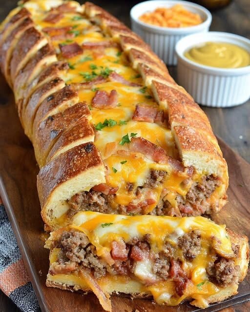 Skinny Cheeseburger Garbage Bread