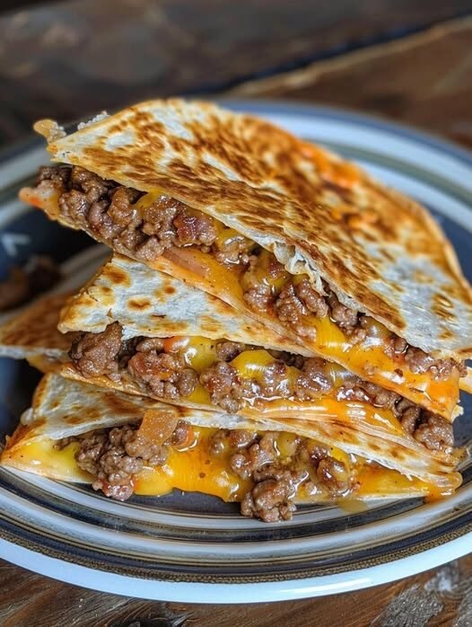 High-Protein Cheeseburger Quesadillas