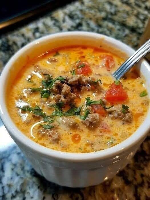 🌮🧀 Cheesy Keto Taco Soup
