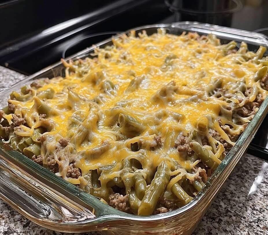 Low-Point Beef & Green Bean Casserole