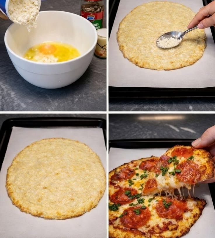 Crispy 2 Ingredient Cottage Cheese Pizza Crust