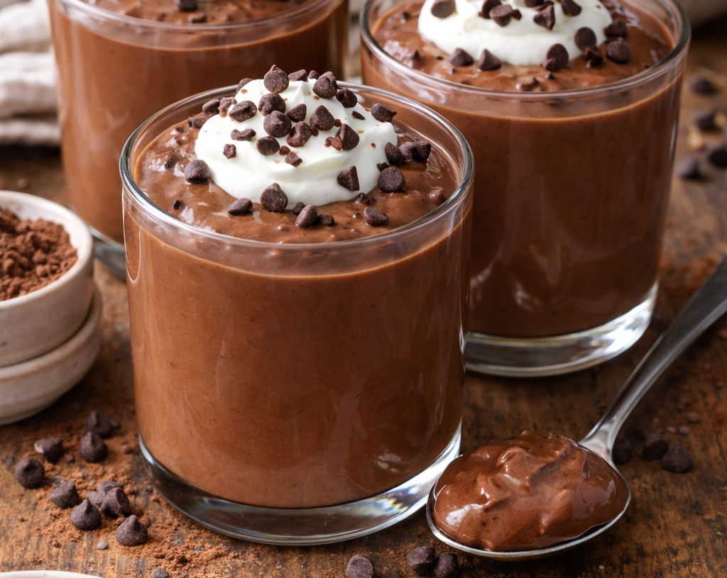 3-Ingredient High Protein Chocolate Pudding
