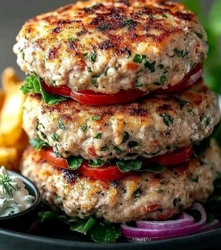 WW-Friendly Chicken, Zucchini, and Fresh Corn Burgers