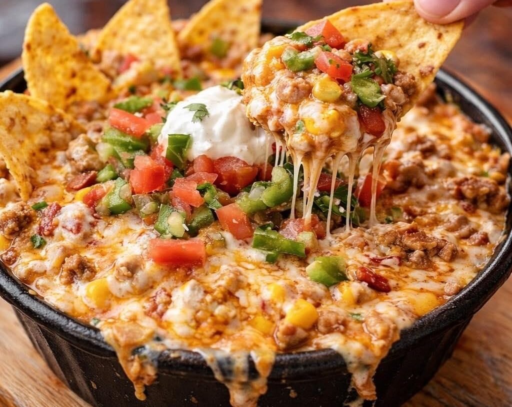 Ground Beef Cheese Dip