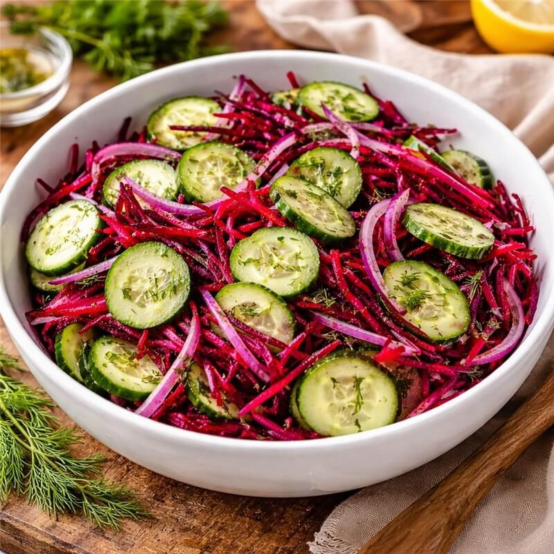 Fresh Cucumber and Beet Salad