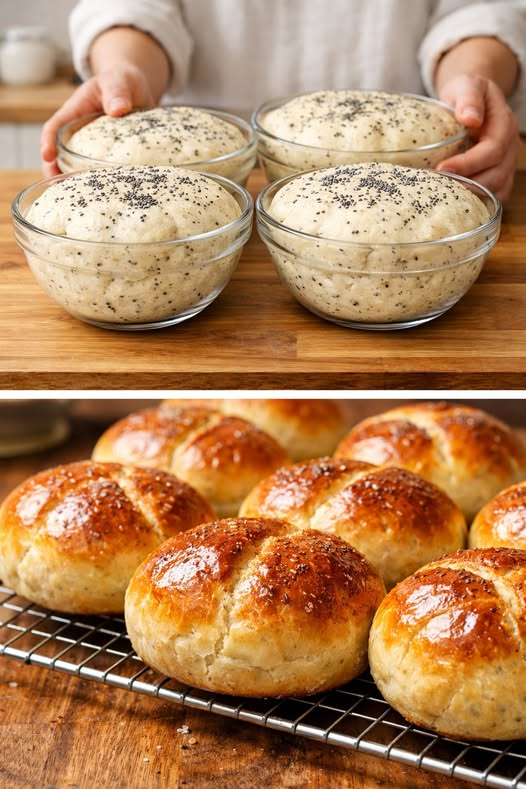 SOFT HOMEMADE BREAD ROLLS 