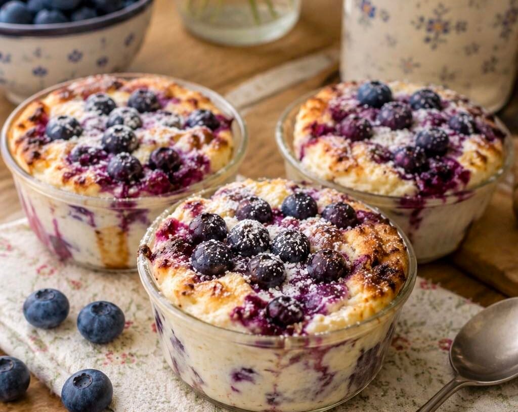Baked Blueberry Cottage Cheese Bowls (Weight-Loss Friendly)