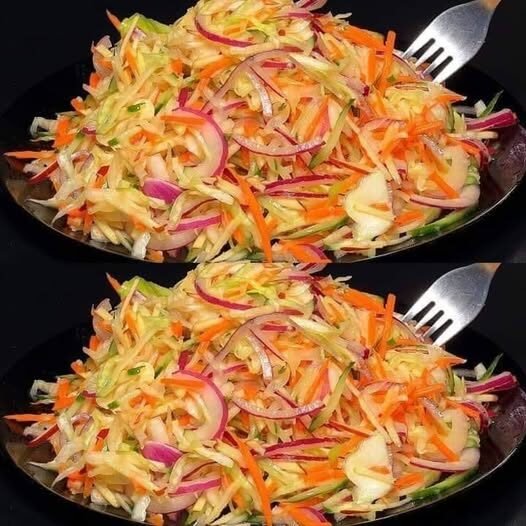 Crunchy Rainbow Cabbage Salad Recipe – A Fresh, Healthy, and Flavorful Vegetable Salad
