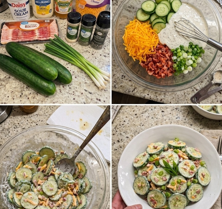 Keto Loaded Cucumber Salad