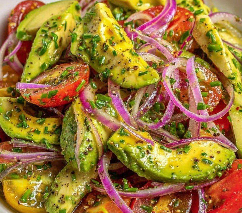 Easy Avocado Tomato Onion Salad