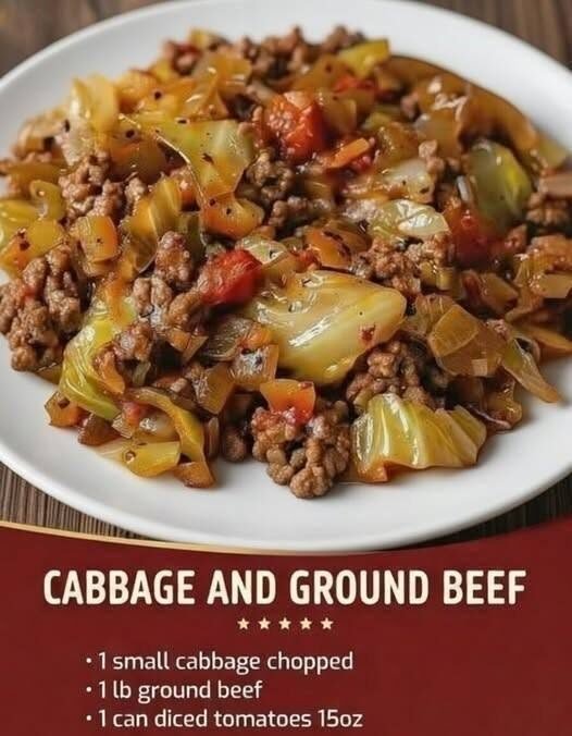 Ground Beef and Chopped Cabbage-Don’t LOSE this Recipe
