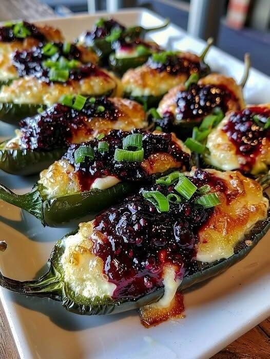 High-Protein Blueberry Brie Jalapeño Poppers