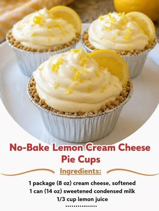 No Bake Lemon Cheesecake Cups