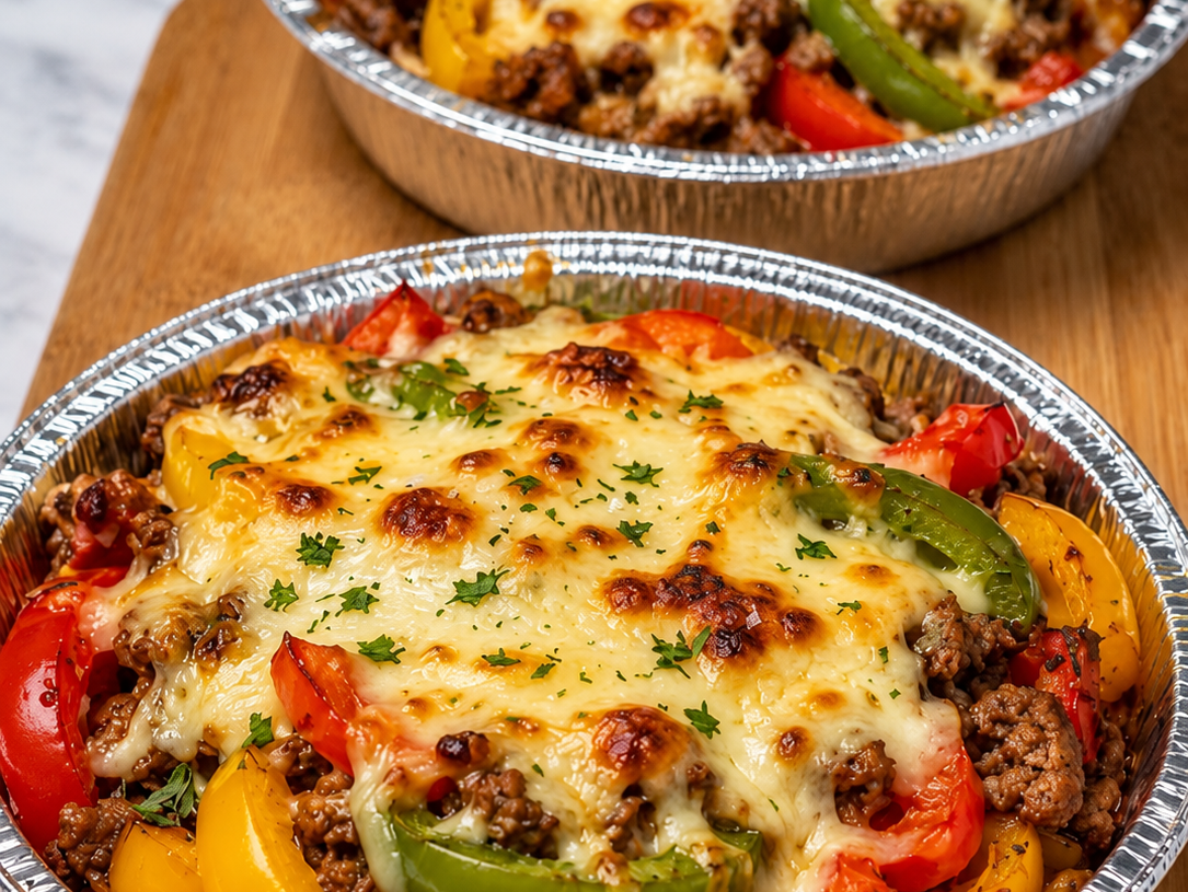 Baked Philly Cheesesteak Casserole