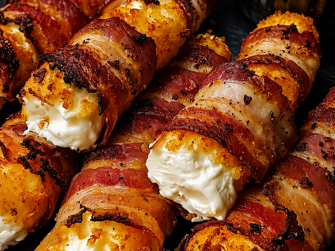 Bacon Wrapped Mozzarella Sticks
