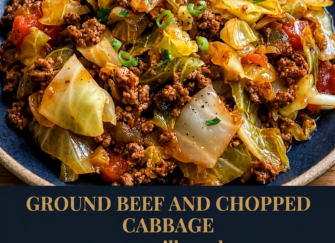 Ground Beef and Chopped Cabbage