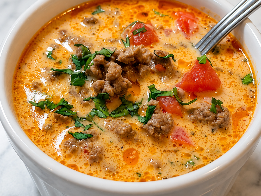 Cheesy Keto Taco Soup