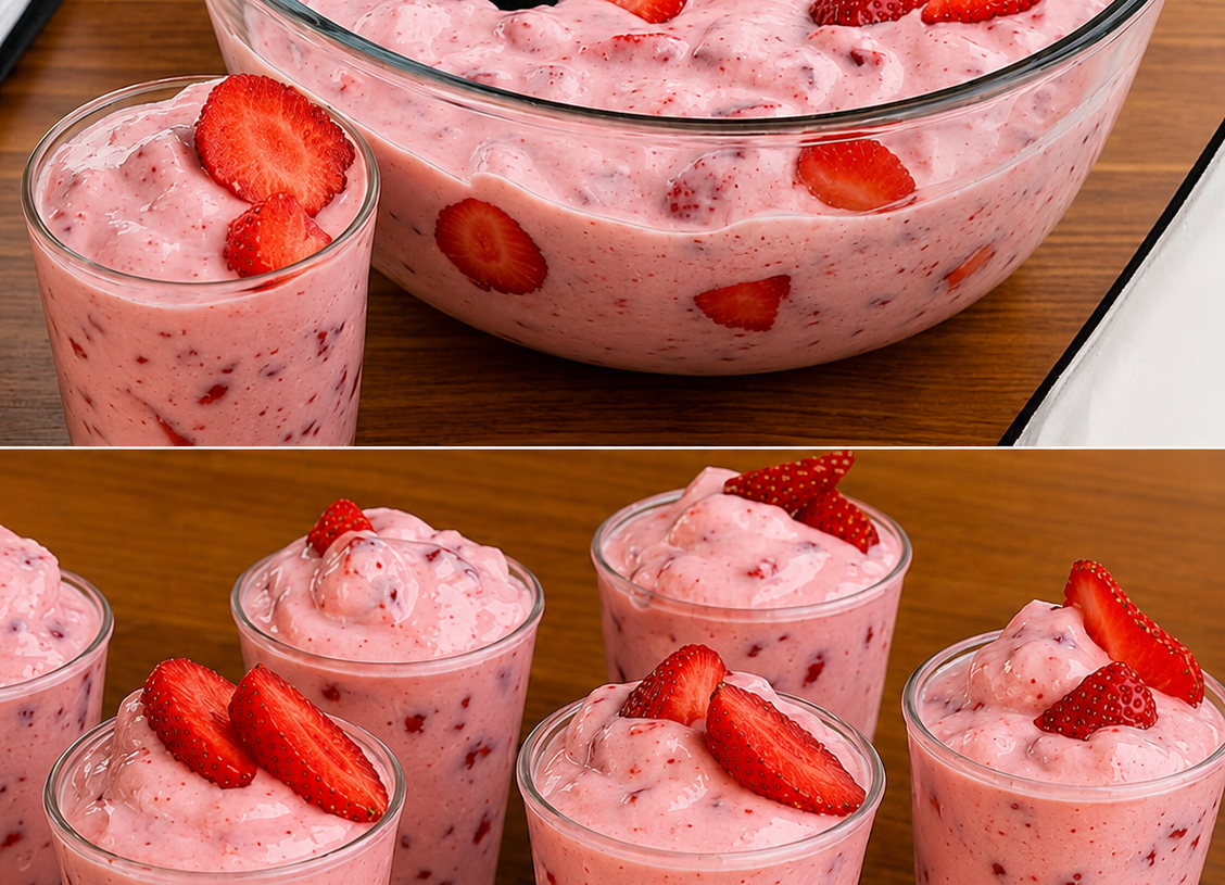 Strawberry Cottage Cheese Protein Mousse
