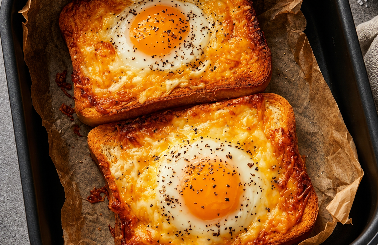 Air Fryer Cheesy Egg Toast