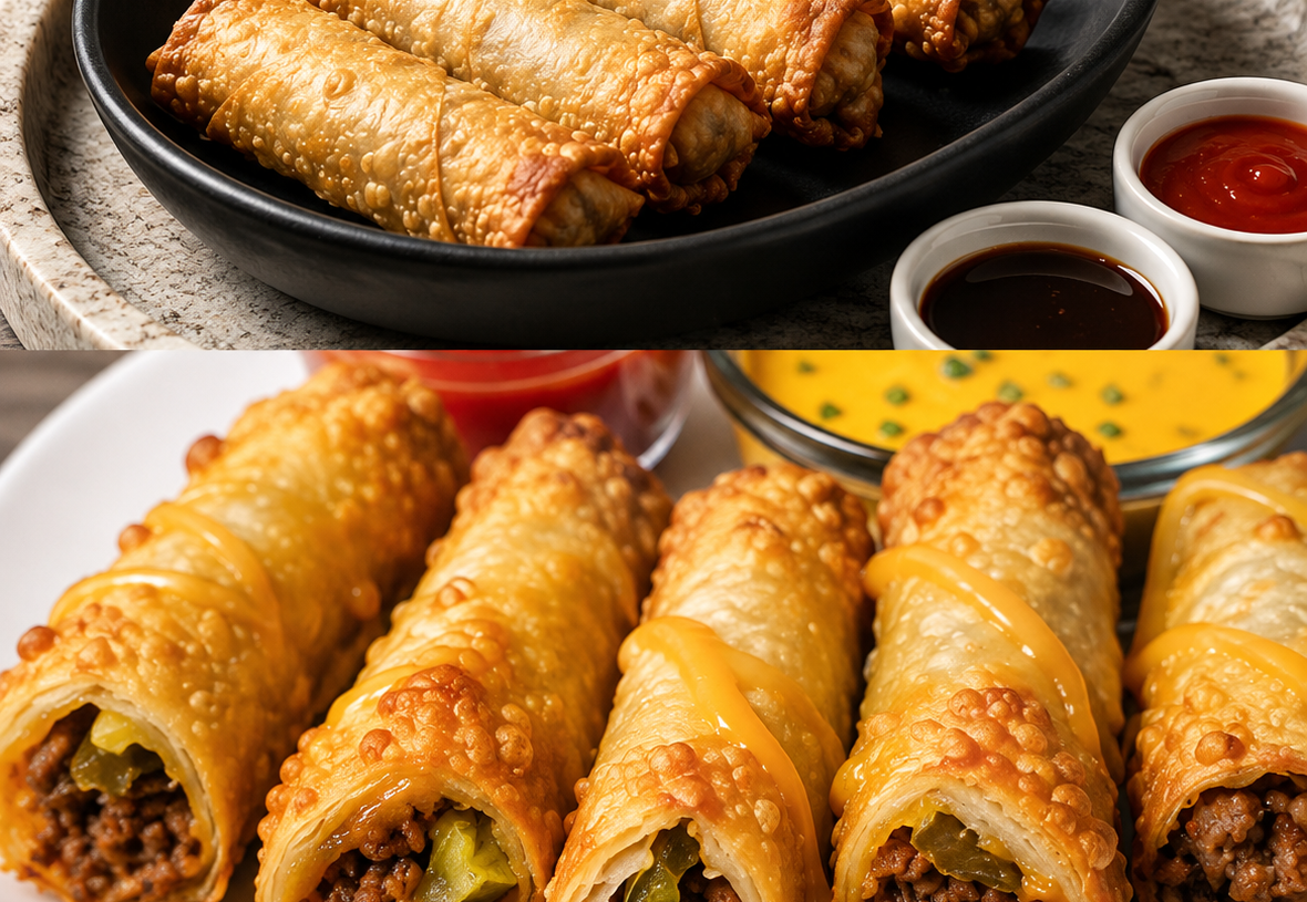 Cheeseburger Egg Rolls