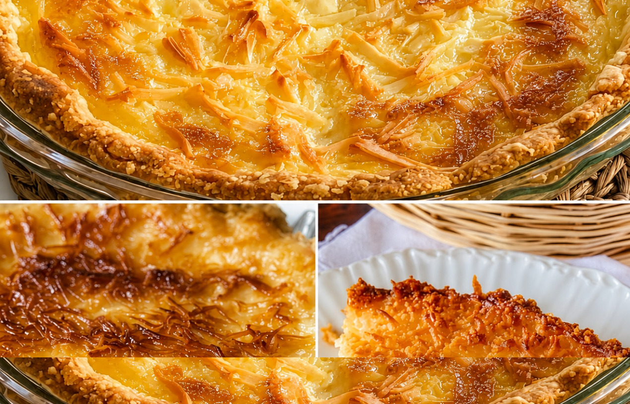 Crust-less Coconut Custard Pie