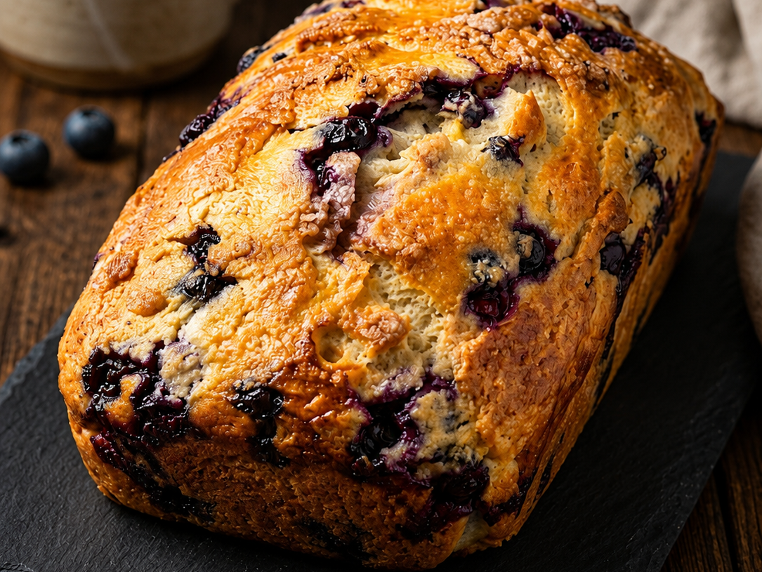 High-Protein Blueberry Lemon Bread