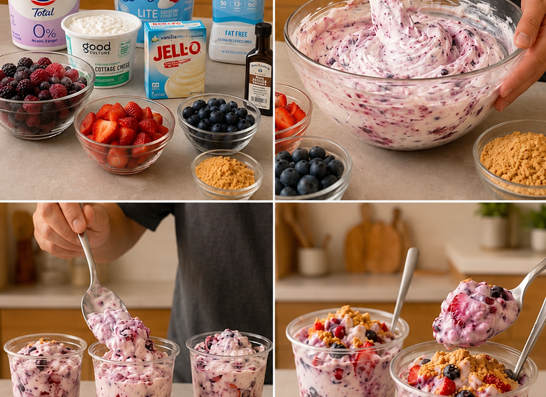 Cottage Cheese Berry Fluff Salad