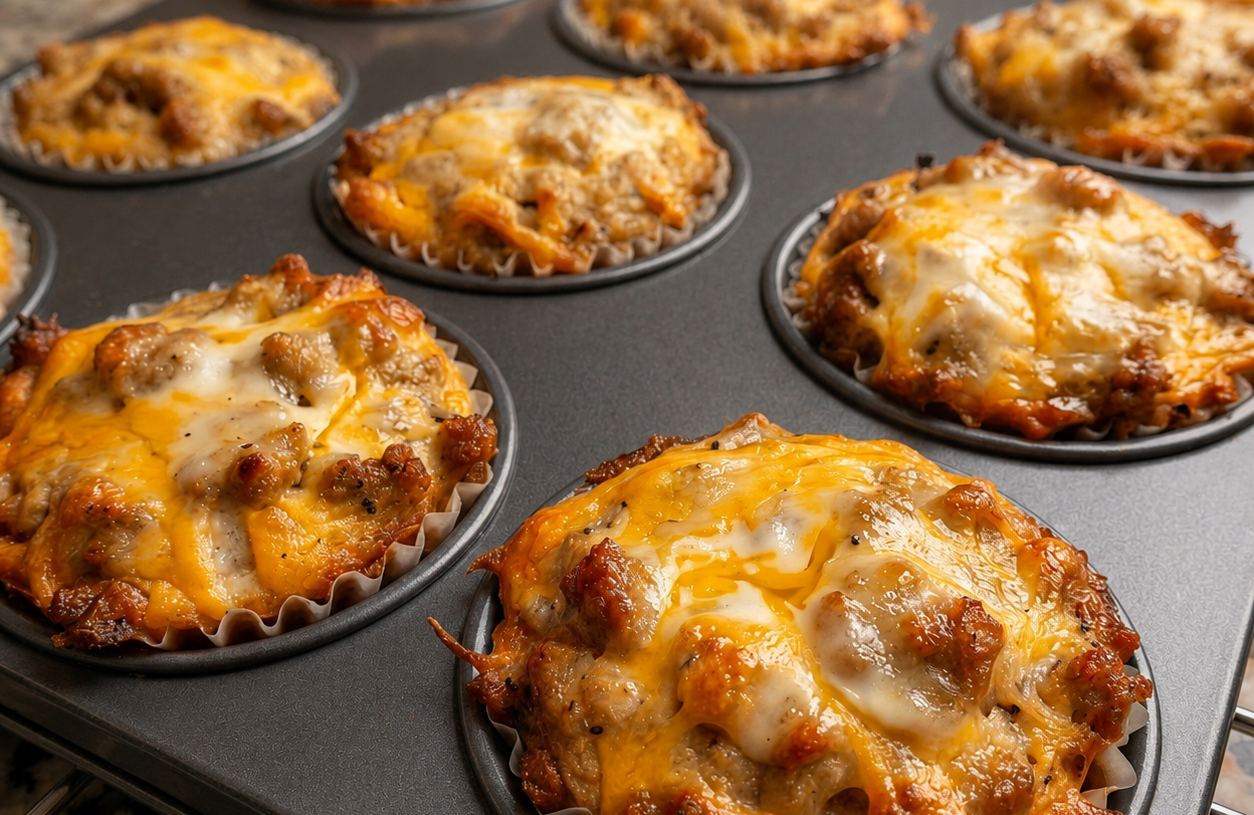 Cheddar Sausage Muffins