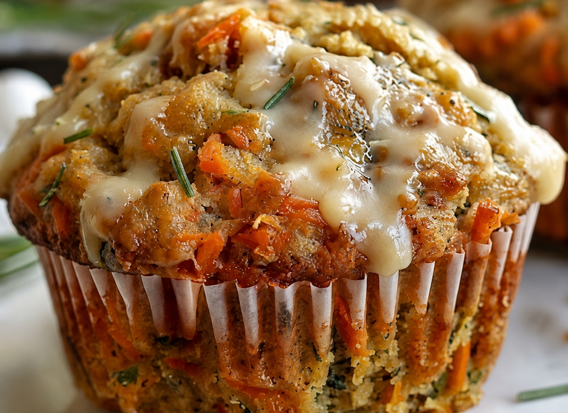 Carrot Cake Zucchini Muffins