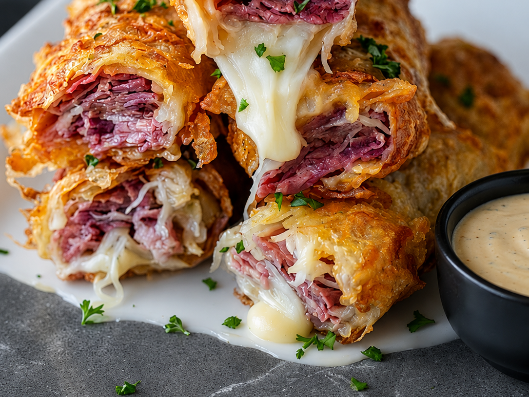 Crispy Reuben Roll-Ups