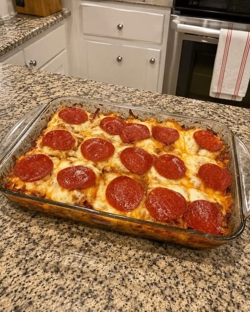 Pepperoni Pizza Casserole