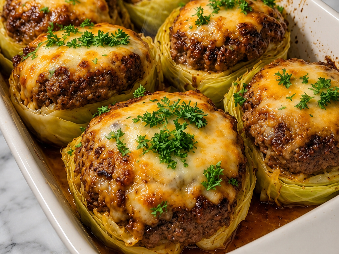 Oven-Baked Cabbage Burgers