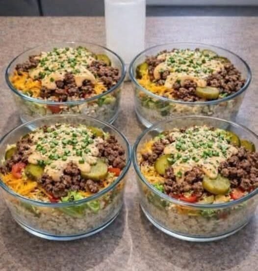Big Mac-Inspired Cheeseburger Protein Bowl