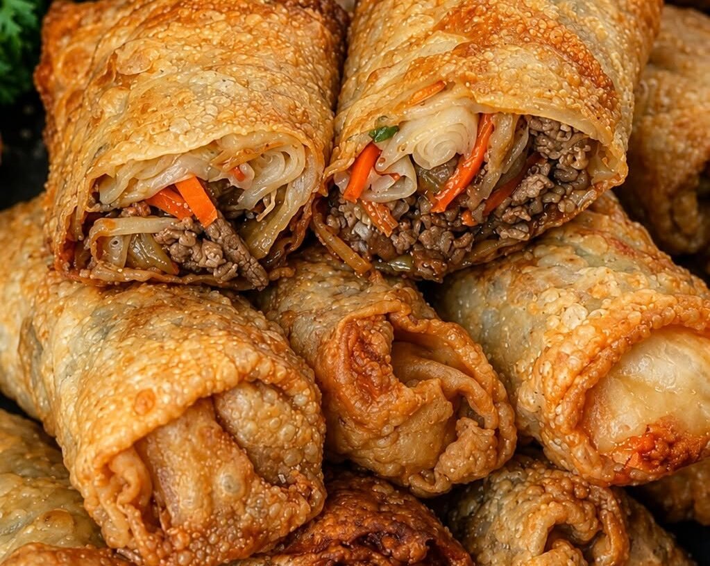 � Extra-Crispy Golden Beef & Vegetable Egg Rolls