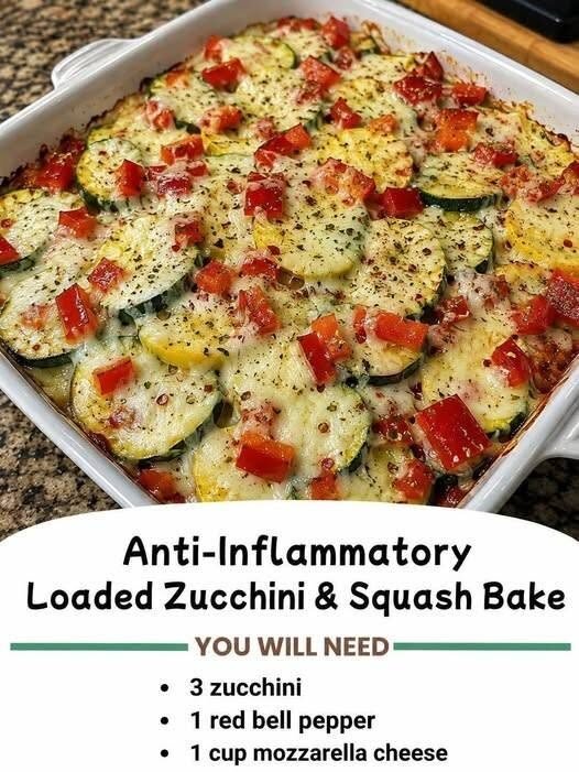 Anti-Inflammatory Loaded Zucchini & Squash Bake