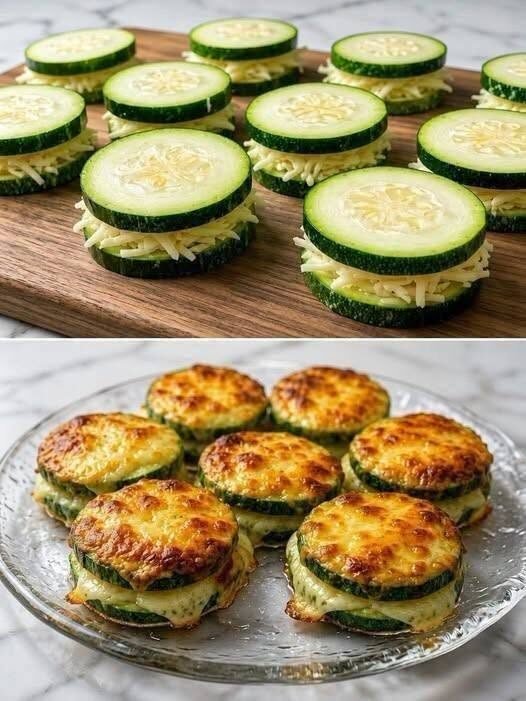 Cheesy Zucchini Stacks