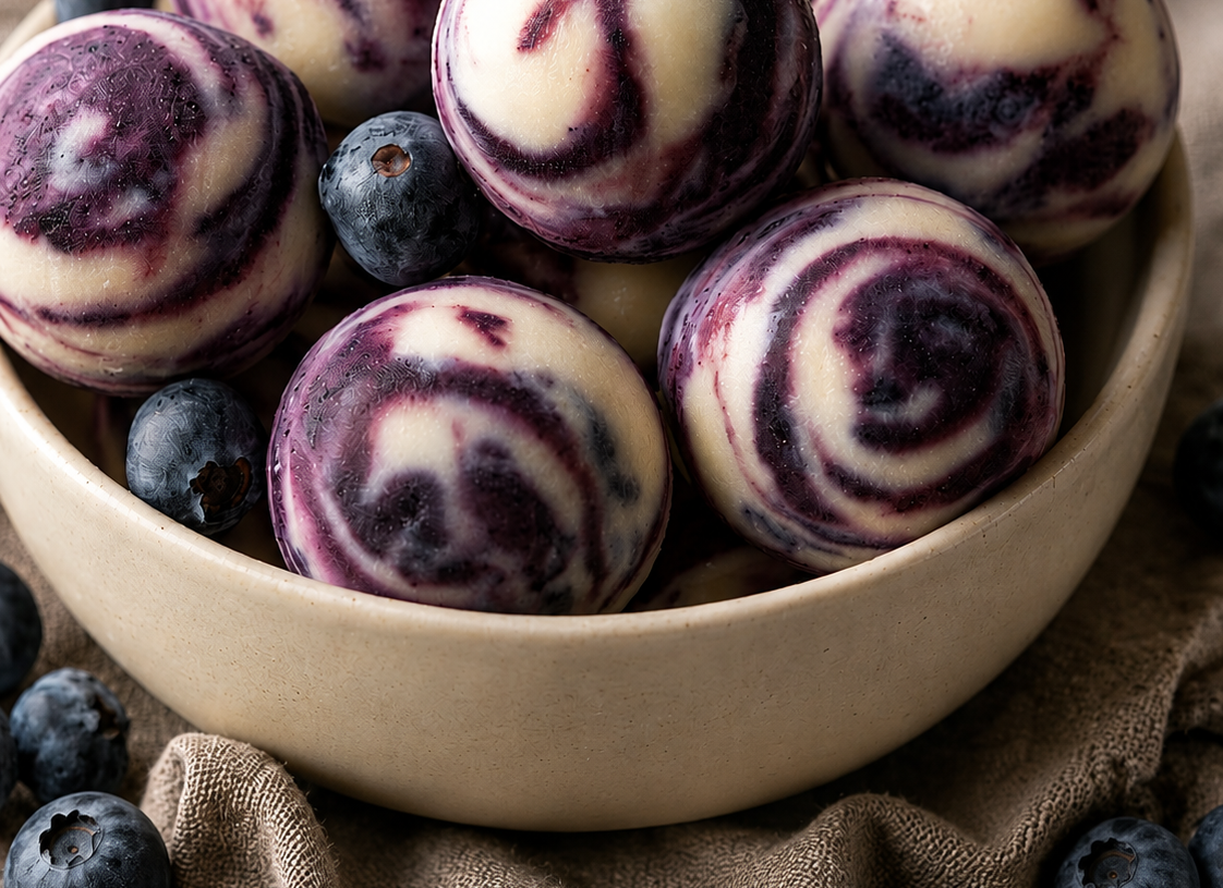 Blueberry Greek Yogurt Bites