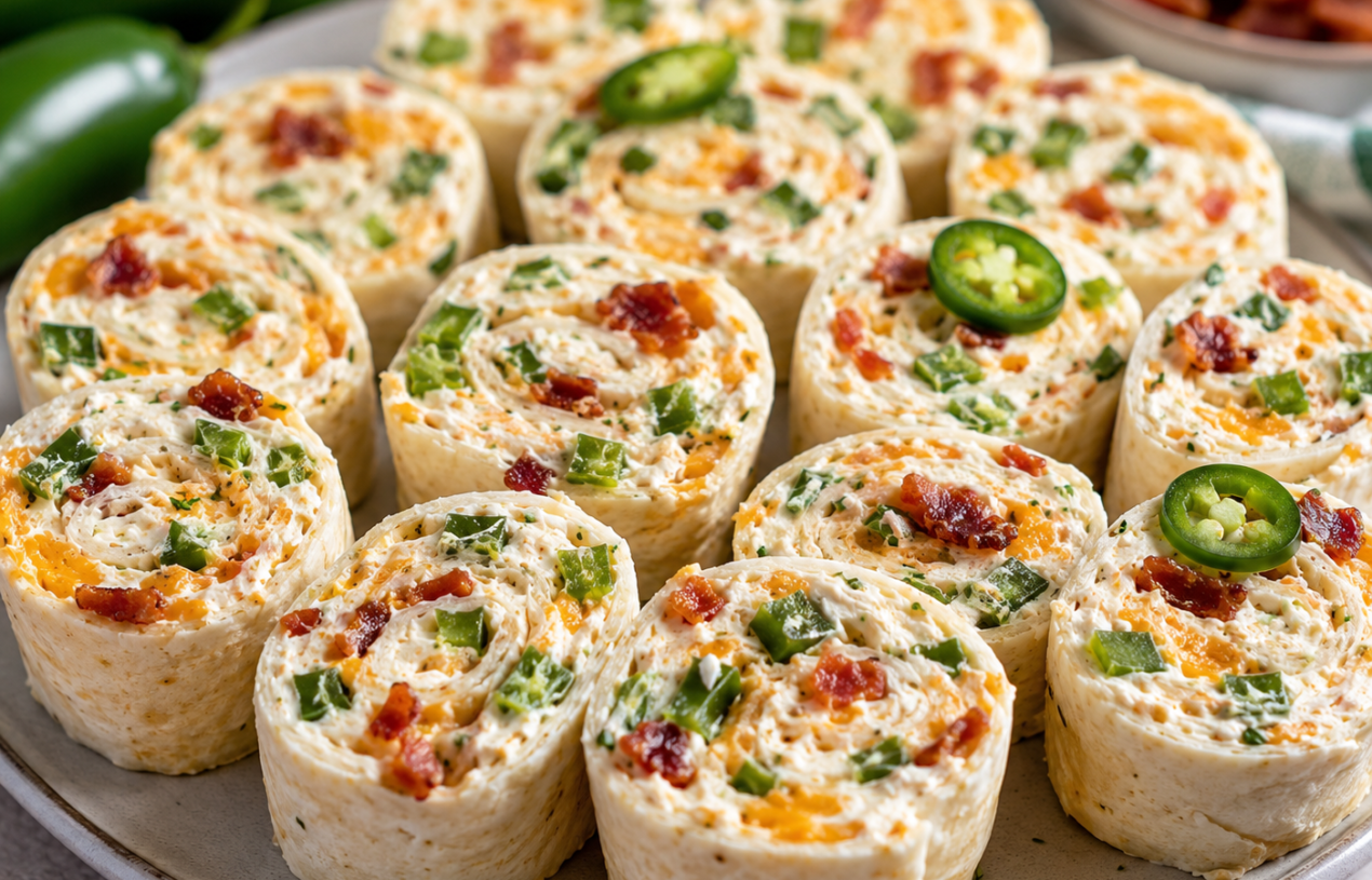  No-bake Jalapeno Popper Pinwheels