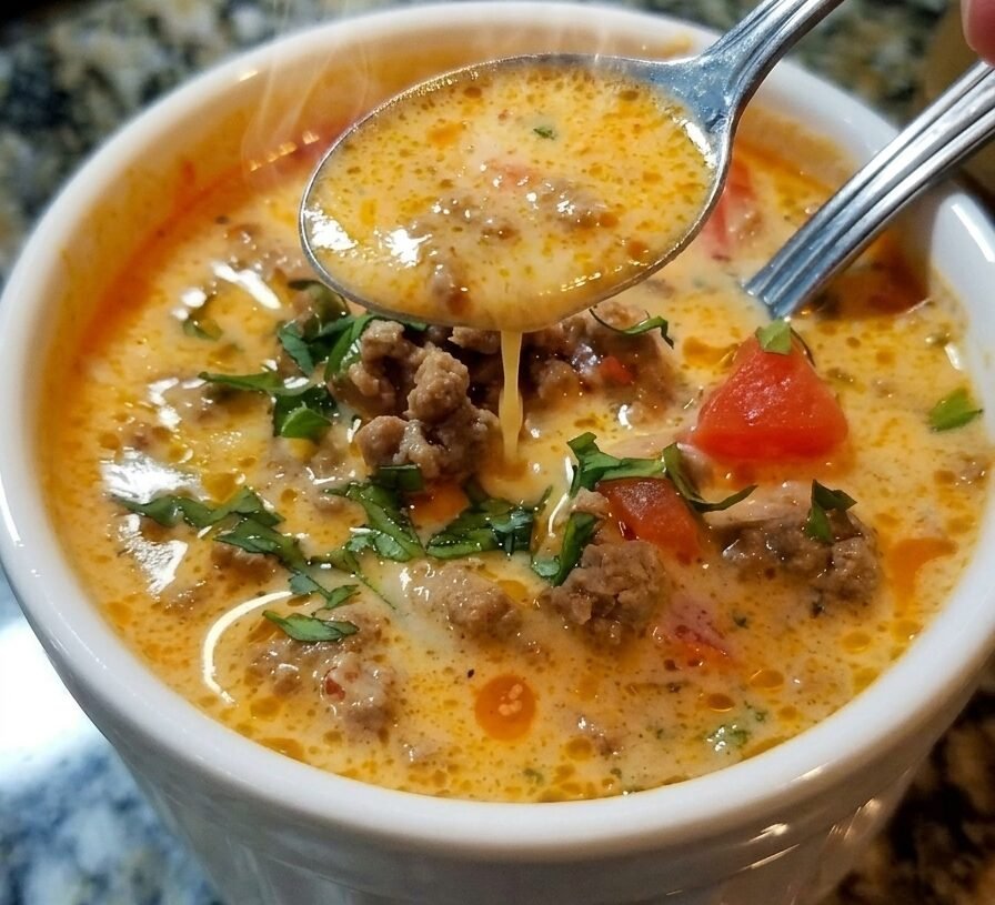 Cheesy Keto Taco Soup